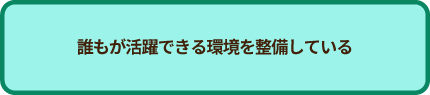 誰もが活躍できる環境を整備している